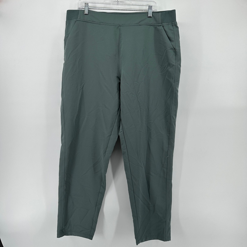32 Degrees Cool Womens XL Sage Green Stretch Pull On Active Tapered Pants